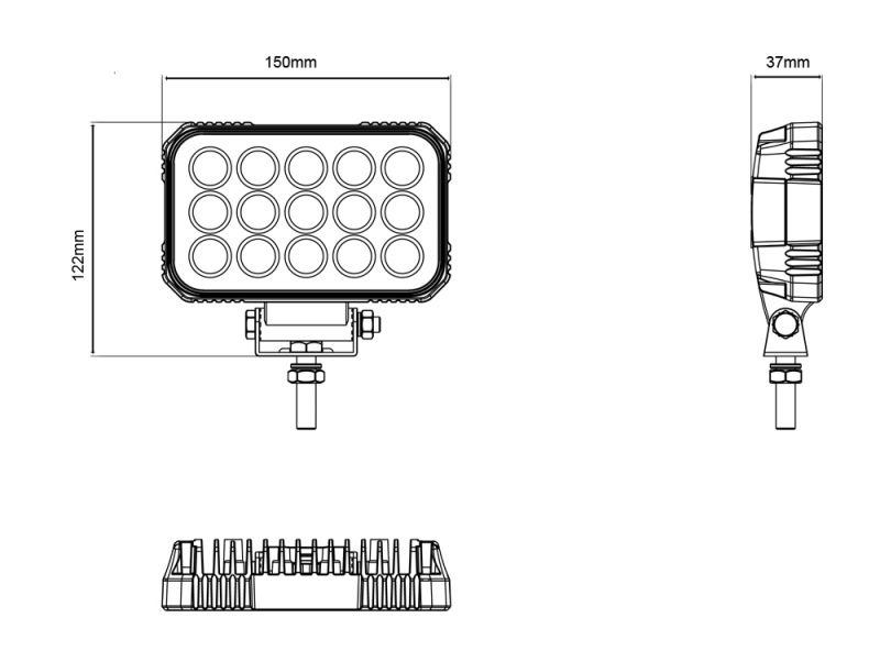 Osram 50W LED Arbeitsscheinwerfer 230V Mit Tragegriff - FahrzeugLED