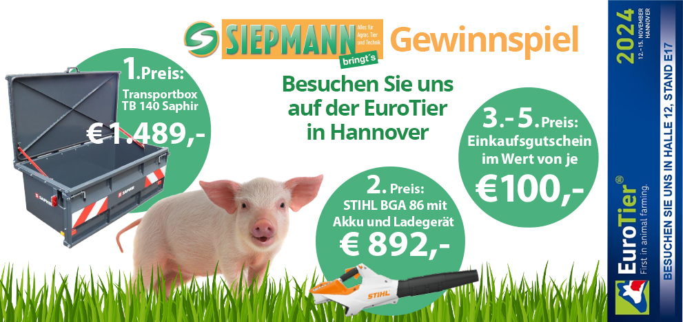 Siepmann Gewinnspiel auf der EuroTier 2024